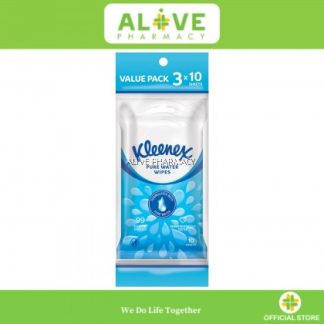 KLEENEX PURE WATER WIPES 3X10'S