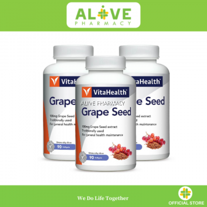 VITAHEALTH GRAPE SEED 90'S X 3