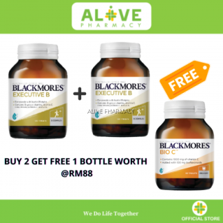 BUY 2 BLACKMORES EXECUTIVE B 120'S @FREE BLACKMORES BIO C 60'S WORTH RM88