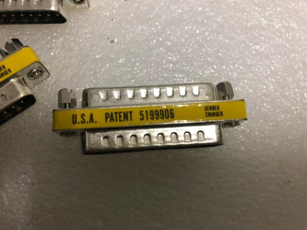 USA Patent 5199906 gender changer 25 pin male to male 64341 lot of 3