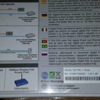 New TrendNet tpe-111gi Gigabit Power over Ethernet (PoE) Injector