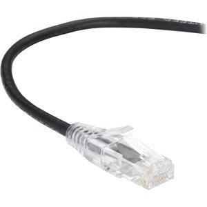 Black Box C6PC28-BK-03 3FT BLACK CAT6 SLIM 28AWG PATCH CABLE 250MHZ UTP CM SNAGLESS
