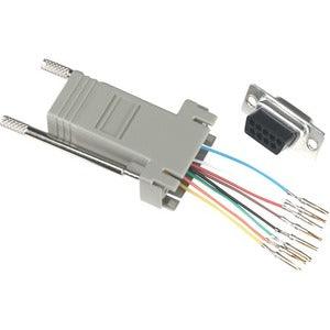 Black Box FA756 8-WIRE MODULAR ADAPTER KIT DB9 FEMALE TO RJ45 FEMALE