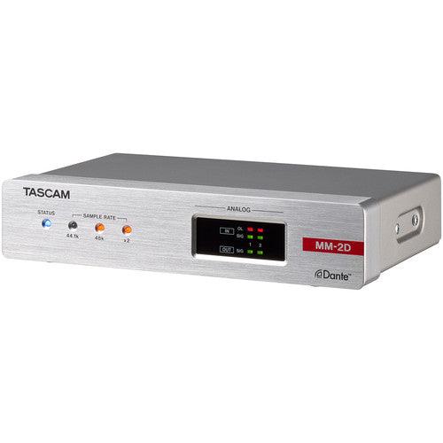 Tascam MM-2D-X 2-Channel Mic/Line Input/Output Dante Converter with Built-In DSP Mixer
