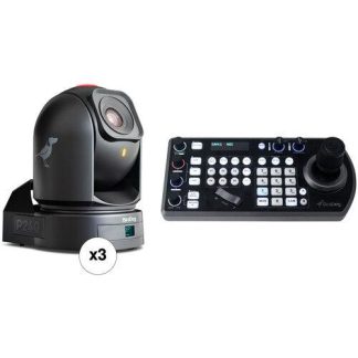 BirdDog P240 40X Full NDI PTZ 3-Camera Bundle (Black) - BDP240BUNDLE-BBB