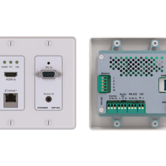 Kramer WP-20 HDMI & XGA - Ethernet, Bidirectional RS-232 & Stereo HDBaseT Transmitter (White) Decora Style