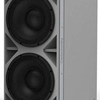 Biamp Community IS6-218WR Medium Power Dual 18-Inch Subwoofer (Weather-Resistant, Grey)