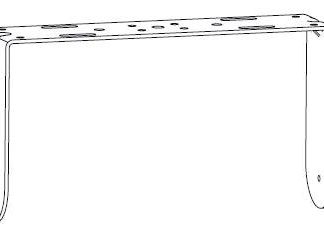 Biamp Community IUB2082WRG U-Bracket for IC6-2082 (Weather-Resistant, Grey)