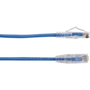 Black Box C6APC28-BL-10 10FT BLUE CAT6A SLIM 28AWG PATC H CABLE 500MHZ UTP CM SNAGLESS