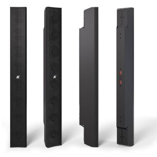 K-Array Kayman KY102 100cm-long, variable beam stainless steel line array element with 8x4" cones (connecting hardware NOT included, Black)