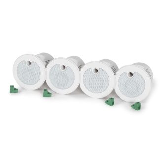 Cambridge Sound Qt® E-P-W-16-4 Active emitters + 4 patch cables for sound masking, paging & music (White) 4 Pack - 911.0899.900