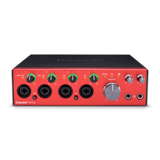 Focusrite Clarett+ 4Pre 8-Channel 18-In/8-Out Audio Interface with Software Suite for PC and Mac