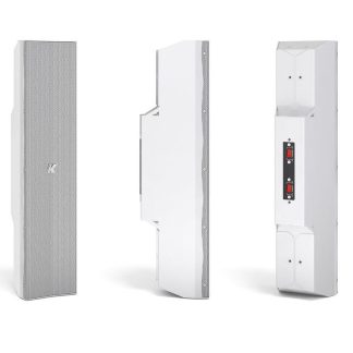 K-Array Kayman KY52W 50cm-long, variable beam stainless steel line array element with 4x4" cones (connecting hardware NOT included, White)