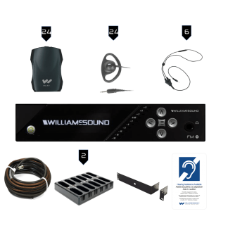 Williams Sound FM 557-24 PRO FM+ PRO System Package (24 R37 receivers)