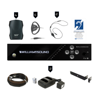 Williams Sound FM 557 PRO FM+ PRO System Package (4 R37 receivers)