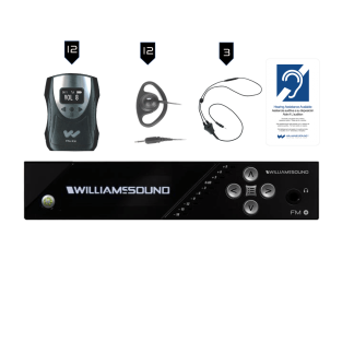 Williams Sound FM 558-12 FM+ System Package (12 R38 receivers)