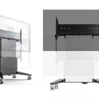 Salamander X-Large Electric Lift Mobile Display Stand, White