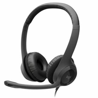 Logitech Padded H390 USB Headset - Stereo - USB - Wired - 20 Hz - 20 kHz - Over-the-head - Binaural - Circumaural - 8 ft Cable - Noise Cancelling Microphone - Black, Silver