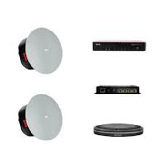 Biamp Tesira MRB-M-X400-T Medium meeting room bundle with TesiraFORTÉ X 400 and black table microphone - 950.1806.900
