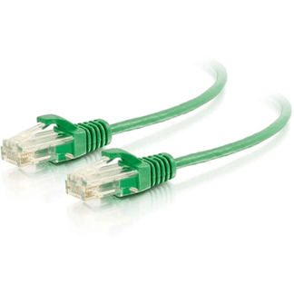 C2G RJ45 Male to RJ45 Male Slim Cat 6 Patch Cable (5', Green) - CG01162