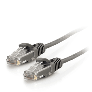 C2G RJ45 Male to RJ45 Male Slim Cat 6 Patch Cable (6', Gray) - CG01092