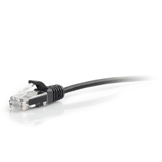 C2G RJ45 Male to RJ45 Male Slim Cat 6 Patch Cable (7', Black) - CG01106