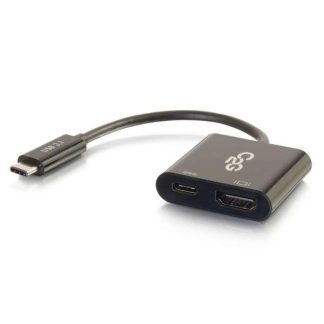 C2G USB-C® To HDMI® Audio/Video Multiport Adapter with Power Delivery up to 60W - 4K 30Hz - Black - CG29531