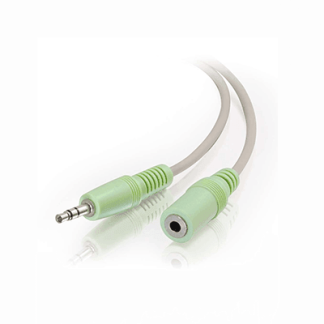 C2G6ft (1.8m) 3.5mm M/F Stereo Audio Extension Cable (PC-99 Color-Coded) - CG27408