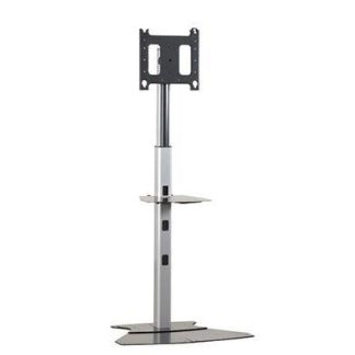 Chief Medium Flat Panel Floor AV Stand, Silver - MF1US