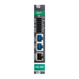 Kramer DTAXRD2P-OUT2-F34/STANDALONE 2–Channel 4K HDR HDMI over HDBaseT 2.0 DSC Output Card with Analog Audio & PoE Provider