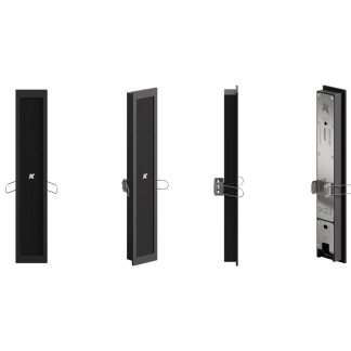 K-Array Vyper KV25R II Ultra-flat, 25cm-long, aluminum line array element with 4x1" cones, in-wall mounting version (Black)