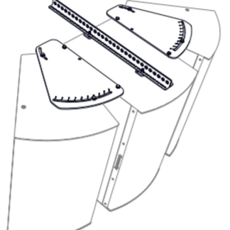 Biamp Community HAB3-BFR38W I SERIES Dual Horizontal Array Kit For 3-Way Models (White) - 911840