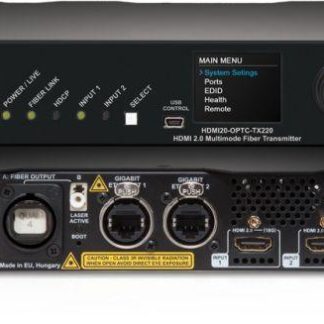 Lightware HDMI20-OPTC-TX220-NTQ HDMI 2.0 Full 4K Fiber Optical Extender with Gigabit Ethernet - 91550005