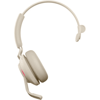 Jabra Evolve2 65 Mono Wireless On-Ear Headset (Microsoft Teams), Beige