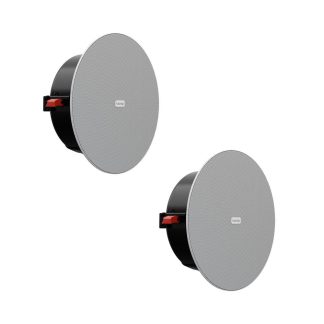Biamp Desono DX-IC4LP-W 4.5” Low-Profile, High Efficiency Coaxial In-Ceiling Loudspeaker w/ HF compression driver. 8 Ohm or 70V/100V operation (White / Pair) - 910030