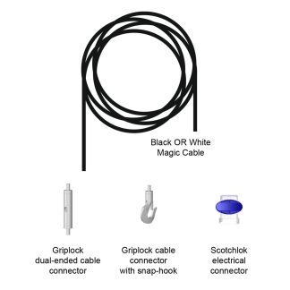 Biamp Desono MC-PHK16-12PK Pendant hang kit, 16 feet (12 pack, Black) - 911370