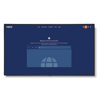 NEC MultiSync V864Q-MPI 86" 4K UHD Display with integrated SoC MediaPlayer w/ CMS platform