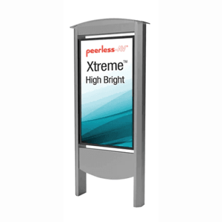 Peerless-AV KOP2549-S-XHB Outdoor Smart City Kiosks with 49" XtremeTM High Bright Outdoor Display (Silver)