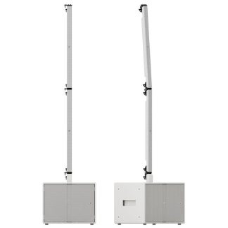 K-Array Pinnacle KR202W II Powered stereo system composed of 1 KS2 I + 1 KS2P I + 4 KK102 I + mounting hardware (White)