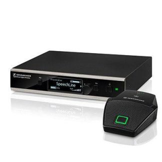 Sennheiser SL BOUNDARY SET DW SpeechLine Digital Wireless microphone set. Includes (1) SL Boundary 114-S DW, (1) SL Rack Receiver DW with power supply, (1) USB cable, (1) BA 40 rechargeable battery and (1) GA 4 rackmounting kit