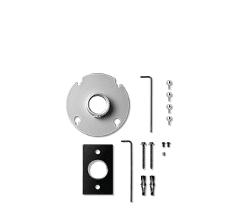 Shure A900-S-PM 1.5" Pole Mount Kit, Square, No Cover (Pole not included)