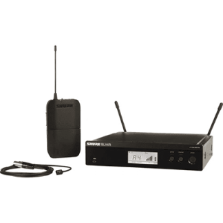 Shure BLX14R Guitar Wireless System with (1) BLX4R  Wireless Receiver, (1) BLX1 Bodypack Transmitter, and (1) WA302 Instrument Cable
