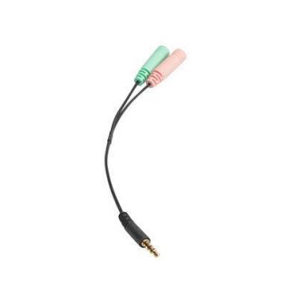 Shure IHAC3.5MM-TRRS ADPTR, DUAL 3.5MM FEM TO MALE 3.5 TRRS