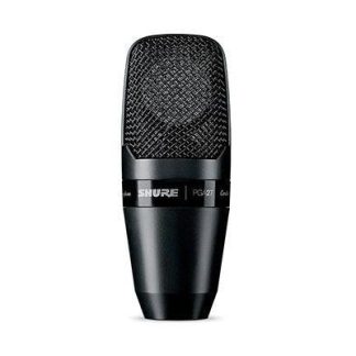 Shure PGA27-LC Large-diaphragm side-address cardioid condenser microphone with shock-mount and carrying case - less cable
