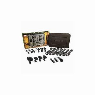Shure PGADRUMKIT7 7-piece drum mic kit including 1-PGA52, 3-PGA56, 1-PGA57, 2-PGA81, 3-A25D stand adapters, 3-AP56DM drum mounts, 7 XLR-XLR cables, case