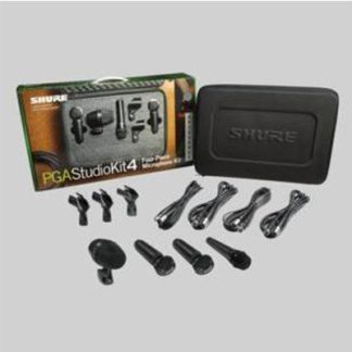 Shure PGASTUDIOKIT4 4-piece studio kid including 1-PGA52, 1-PGA57, 2-PGA181, 1-A25D stand adapter, 2-WA371 stand adapters, 4-XLR-XLR cables, case