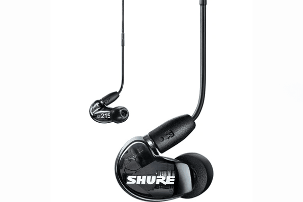 Shure SE215 Sound-Isolating In-Ear Stereo Earphones with RMCE-UNI Remote Mic Universal Cable (Black) - SE215DYBK+UNI