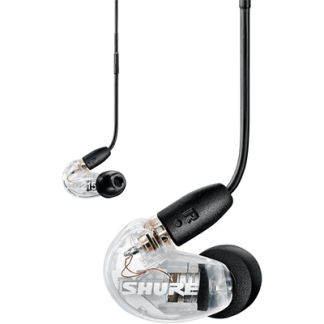 Shure SE215 Sound-Isolating In-Ear Stereo Earphones with RMCE-UNI Remote Mic Universal Cable (Clear) - SE215DYCL+UNI