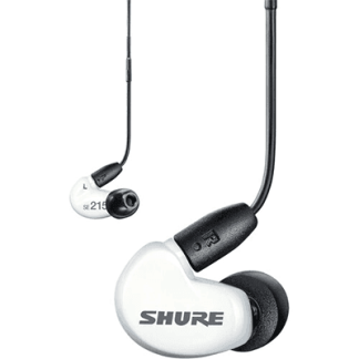 Shure SE215 Sound-Isolating In-Ear Stereo Earphones with RMCE-UNI Remote Mic Universal Cable (White) - SE215DYWH+UNI