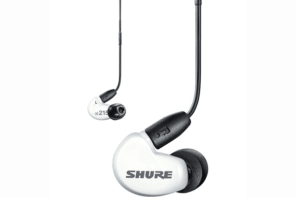 Shure SE215 Sound-Isolating In-Ear Stereo Earphones with RMCE-UNI Remote Mic Universal Cable (White) - SE215DYWH+UNI